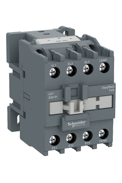 Schneider LC1E3801B7 EASYPACT TVS 3P 38A 24VAC 1NK Kontaktör Schneider LC1E3801B7 EASYPACT TVS 3P 38A 24VAC 1NK Kontaktör