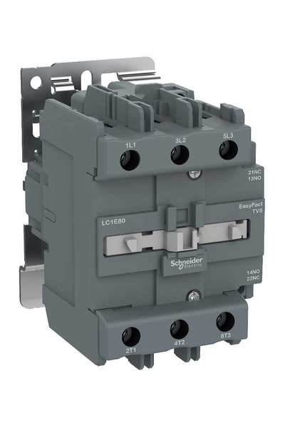 Schneider LC1E80B5 EASYPACT TVS 3P 80A 24VAC 50Hz 1NA+1NK Kontaktör
