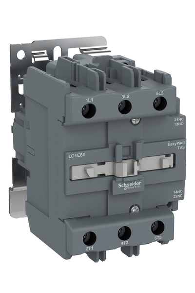 Schneider LC1E80M7 EASYPACT TVS 3P 80A 220VAC 1NA+1NK Kontaktör - Thumbnail