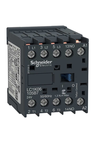 Schneider LC1K06105P7 Tesys K 230V AC 1NA 3P Ac3 6A Kontaktör