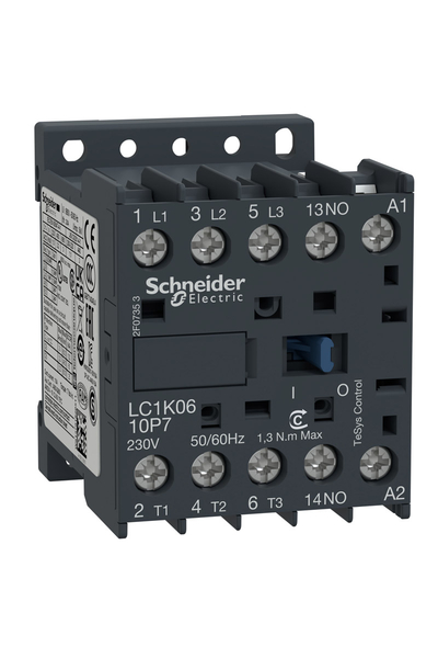 Schneider LC1K0610V7 Tesys K 400V AC 1NA 3P Ac3 6A Kontaktör - Thumbnail