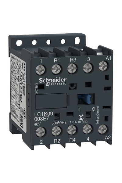 Schneider LC1K09008B7 Tesys K 24V AC 2NA+2NK 4P Ac1 20A Kontaktör