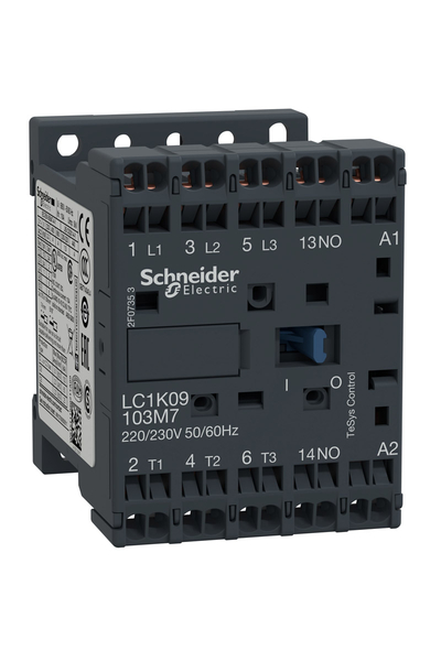 Schneider LC1K09103M7 Tesys K 220-230V AC Bobinli 440V 3P 3NA Ac3 9A Kontaktör