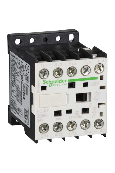 Schneider LC1K0986BLS207 Tesys K 24V DC 2NA+2NK 4P Ac1 20A Kontaktör