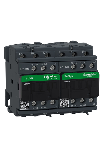 Schneider LC2D12B7 Tesys D 440V 12A 24VAC Bobinli Dönüşlü Kontaktör - Thumbnail