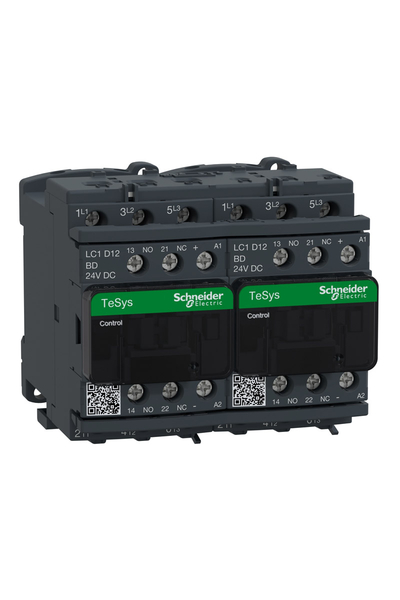 Schneider LC2D12BD Tesys D 24V DC 12A Ac3 Envensör Kontaktör