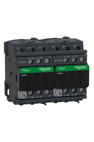 Schneider LC2D12E7 Tesys D 440V 12A 48VAC Bobinli Dönüşlü Kontaktör - Thumbnail