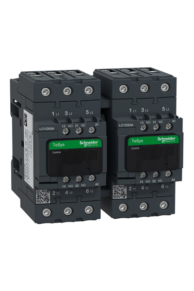 Schneider LC2D50AF7 Tesys D 1NA+1NK 3P Dönüşlü Kontaktör - Thumbnail