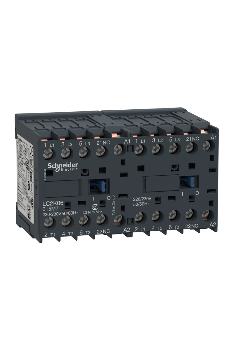 Schneider LC2K06015M7 Tesys K 220V AC 1NK 3P Ac3 6A Envensör Kontaktör