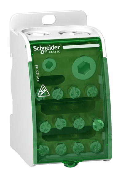 Schneider Electric - Schneider LGY125014 1P 250A 14 Delikli Vidalı Dağıtım Kutusu