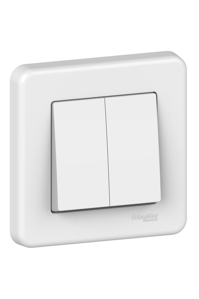 Schneider Electric - Schneider LNA0300321 Leona 10AX Beyaz Çerçeveli Komütatör