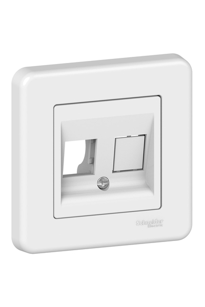 Schneider LNA4401121 Leona 2li Beyaz Çerçeveli RJ45 Data Priz Kapağı