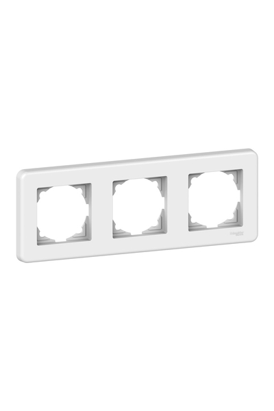 Schneider LNA5800321 LEONA 3lü Yatay Beyaz Çerçeve