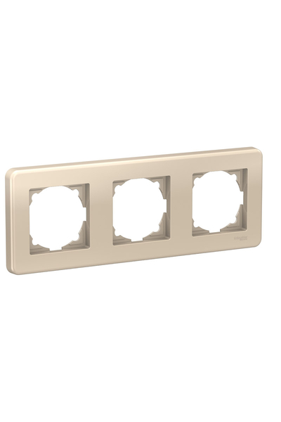 Schneider Electric - Schneider LNA5800324 LEONA 3lü Metalik Bej Çerçeve