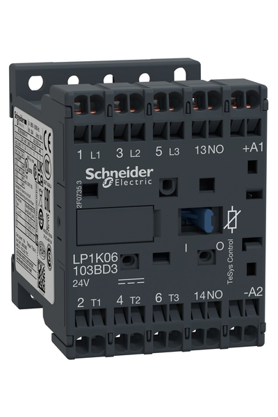Schneider LP1K06103BD3 Tesys K 440V 6A 24VDC Bobinli Kontaktör