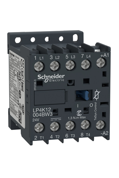 Schneider LP4K12004BW3 Tesys K 24V DC Bobinli 440V 4P 4NA Ac-1 20A Kontaktör
