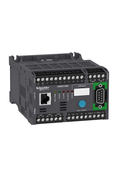 Schneider LTMR27CBD Tesys T 1.35 27A 24VDC Canopen 6 Logic İnputs 3 Relay Logic Outputs Motor Kontrolörü