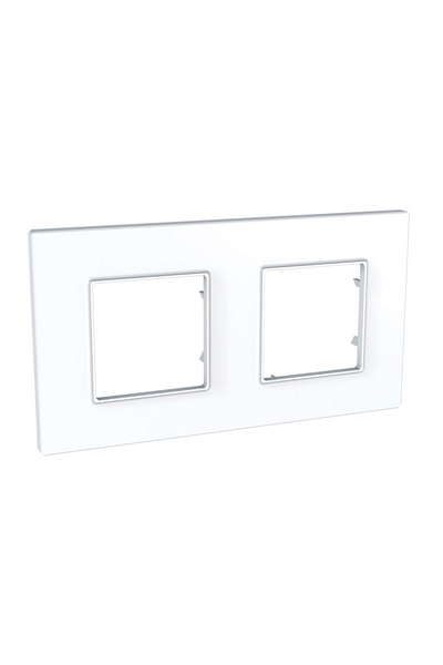 Schneider MGU2.704.18 Unica Quadro Beyaz 2li Anahtar Priz Çerçevesi