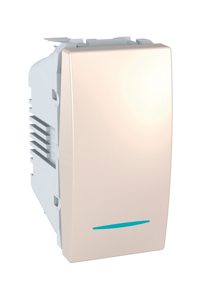 Schneider Electric - Schneider MGU3.101.25N Unica 250V AC 10A 1 Modül Fildişi Işıklı Külbütör Anahtarı