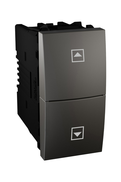 Schneider MGU3.107T.12 250V AC 10A 1 Modül Grafit Kilitli Jaluzi Kumanda Liht Butonu Schneider MGU3.107T.12 250V AC 10A 1 Modül Grafit Kilitli Jaluzi Kumanda Liht Butonu