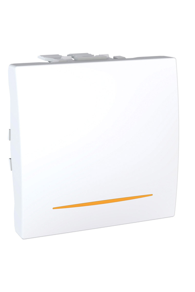 Schneider Electric - Schneider MGU3.201.18S Unica Top/Class 250 V AC 10A 2 Modül Beyaz Işıklı Külbütör Anahtarı