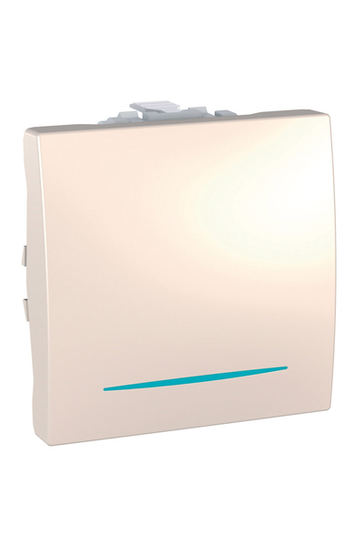 Schneider Electric - Schneider MGU3.205.25N Unica 250V AC 10A 2 Modül Fildişi Işıklı Permütatör