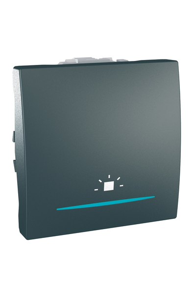 Schneider Electric - Schneider MGU3.206.12LN Unica Top/Class 250V AC 10A 2 Modül Grafit Lamba İşaretli Işıklı Liht Buton