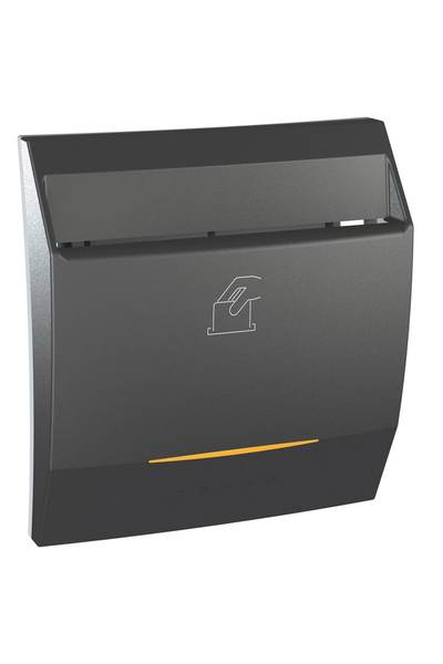 Schneider MGU3.283.12 Unica Top/Class 230V AC 10A 2 Modül Grafit Otel Tipi Kart Okuyucu