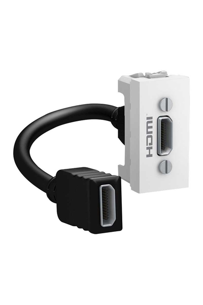 Schneider Electric - Schneider MGU3.430.18 Unica 1 Modüllü Beyaz HDMI Konnektör Schneider Electric - Schneider MGU3.430.18 Unica 1 Modüllü Beyaz HDMI Konnektör