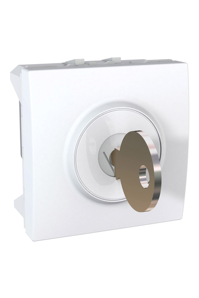 Schneider Electric - Schneider MGU3.701.18 Unica 250V AC 10A 2 Konum 2 Modüllü Beyaz Kilitli Anahtar