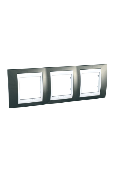 Schneider MGU6.006.824 Unica Plus Şampanya-Beyaz 3lü Yatay Anahtar Priz Çerçevesi