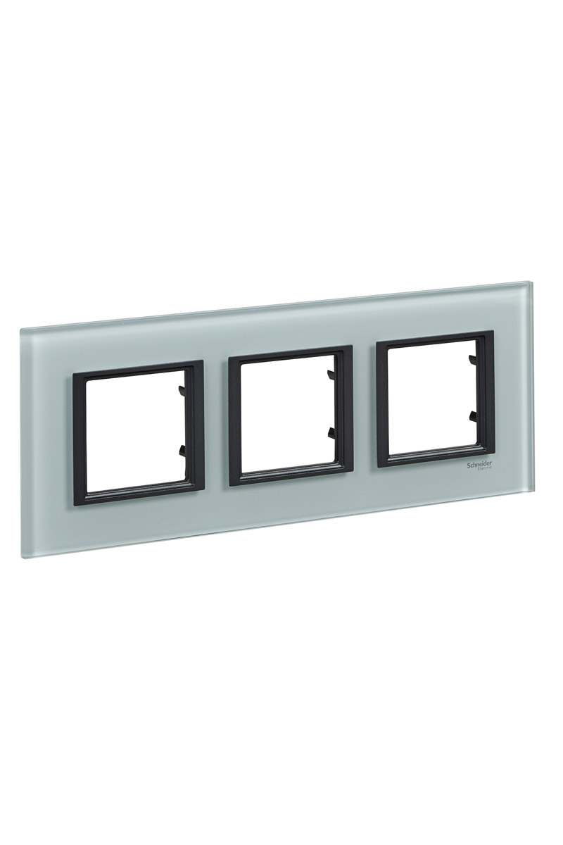 Schneider MGU68.006.7C3 Cam 3lü Yatay Anahtar Priz Çerçevesi