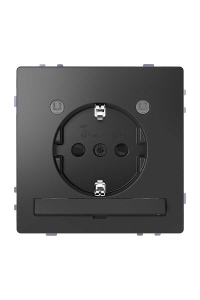 Schneider Electric - Schneider MTN2304-6034 System Design Antrasit Led Işıklı Çocuk Korumalı Topraklı Priz