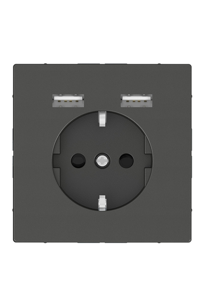 Schneider Electric - Schneider MTN2366-6034 Merten D-Life 2.4A Antrasit Çocuk Korumalı Usbli Toprak Priz Schneider Electric - Schneider MTN2366-6034 Merten D-Life 2.4A Antrasit Çocuk Korumalı Usbli Toprak Priz