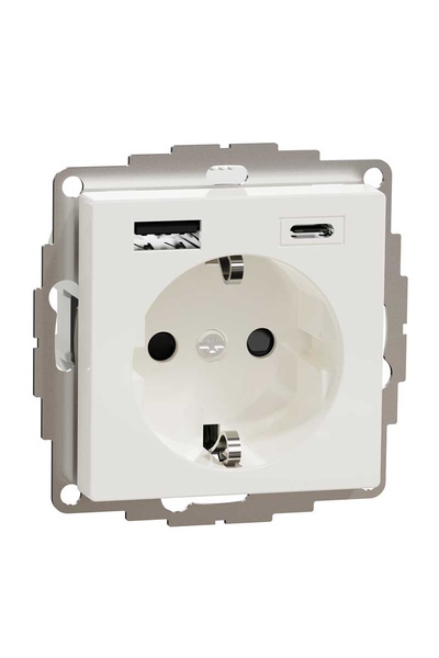 Schneider Electric - Schneider MTN2367-0319 Usb Type A+C 3A Prizli Kutup Beyazı Çocuk Korumalı Topraklı Priz Schneider Electric - Schneider MTN2367-0319 Usb Type A+C 3A Prizli Kutup Beyazı Çocuk Korumalı Topraklı Priz