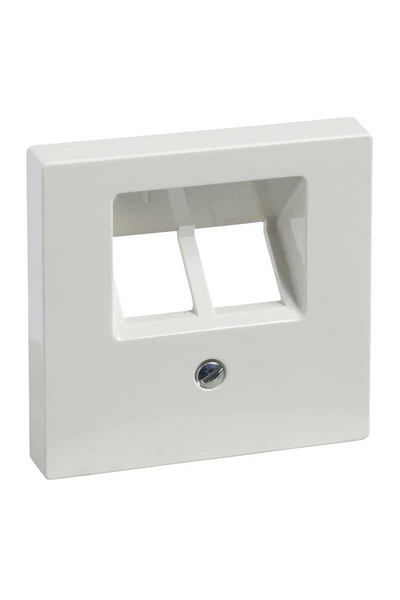 Schneider MTN296119 System-M 2 Tuşlu Kutup Beyaz Parlak Rj45 Mekanizması için Merkezi Plaka