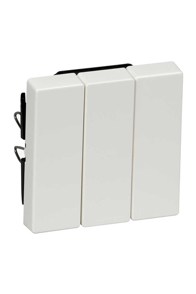 Schneider MTN312619 3lü Artec/Antique Çerçeveler için Beyaz Komütatör Tuş Kapağı