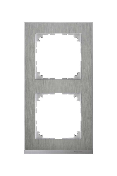 Schneider MTN4020-3646 Merten M-Pure Decor İkili Metal Çerçeve