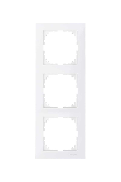 Schneider Electric - Schneider MTN4030-3619 Merten M-Pure 3lü Beyaz Çerçeve