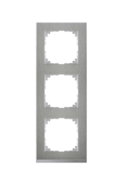 Schneider MTN4030-3646 Merten M-Pure Decor Üçlü Metal Çerçeve