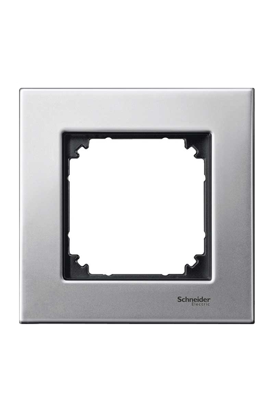 Schneider MTN403160 Merten M-Elegance Glass Tekli Platinyum Gümüşü Çerçeve