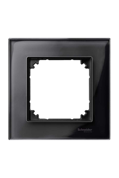 Schneider MTN404103 Merten M-Elegance Glass Tekli Oniks Siyah Çerçeve