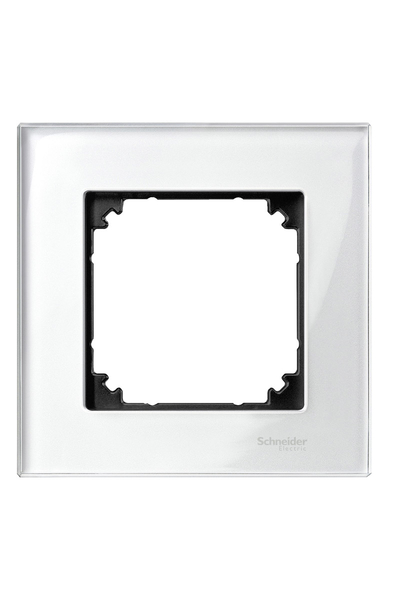Schneider MTN404119 Merten M-Elegance Glass Tekli Parlak Beyaz Çerçeve