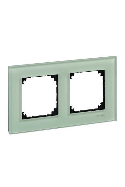 Schneider MTN404204 M-Elegance Glass 2li Zümrüt Yeşili Çerçeve