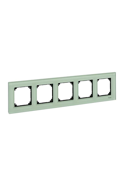Schneider MTN404504 Merten M-Elegance Glass 5li Zümrüt Yeşili Çerçeve