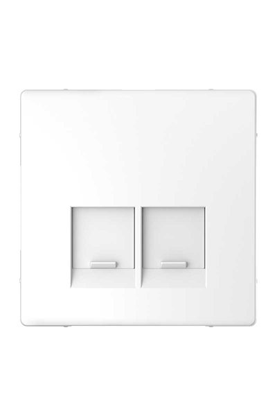 Schneider MTN4572-6035 System Design Lotus Beyazı 2li Rj45 Konnektör Tuş Kapağı