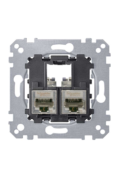 Schneider MTN4575-0012 Merten 2li RJ45 CAT5 STP Priz