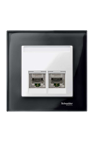Schneider Electric - Schneider MTN469919 Artec/Antique Serisi için 2li Beyaz RJ45 Tuş Kapağı