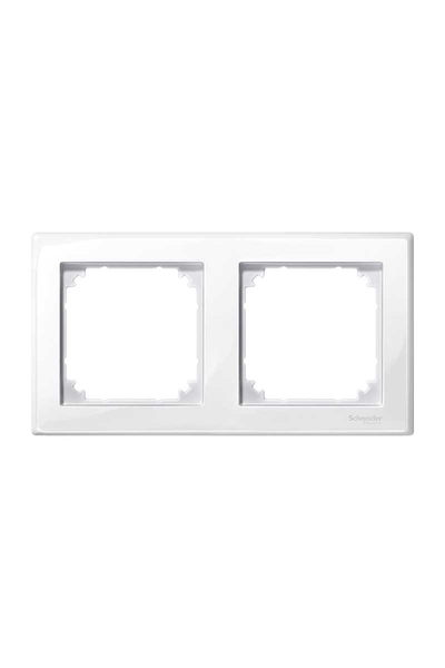 Schneider MTN478219 M-Smart 2 Tuşlu Kutup Beyaz Parlak Çerçeve