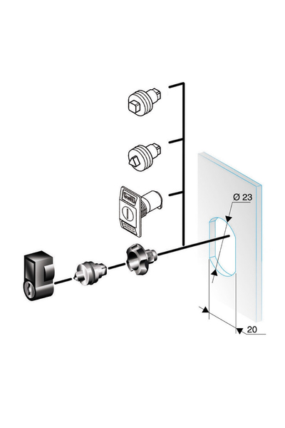 Schneider NSYTT8CRN Spacial Crn-Thalassa Plm Muhafazası için Kilit Altlığı
